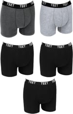 TEET Erkek Boxer Pamuklu Desenli DeLuxe 5'li Set
