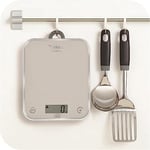 Tefal BC5004 Optiss Cam Yüzeyli Hassas Mutfak Tartısı, 5 kg Kapasite, Gümüş