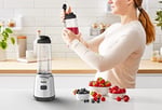 Tefal BL15FD Mix ve Move mini blender, 300 Watt, 2 şişe To-Go Premium Tritan, kompakt tasarım, kolay temizlenir, çıkarılabilir bıçaklar, tek düğmeyle kullanım, gümüş/gri
