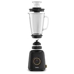 Tefal BL46EN Eco Respect ayaklı mikser, 800 W motor, ekolojik tasarım, 1,75 litre kapasite, sıcak ve soğuk tarifler, 2 hız ve darbe fonksiyonlu döner düğme | siyah