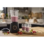 Tefal BL46EN Eco Respect ayaklı mikser, 800 W motor, ekolojik tasarım, 1,75 litre kapasite, sıcak ve soğuk tarifler, 2 hız ve darbe fonksiyonlu döner düğme | siyah