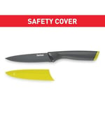 Tefal Fresh Kitchen Office bıçağı 12 cm + kılıf, mutfak bıçağı, yumuşak dokunuşlu, konforlu, paslanmaz çelik bıçaklar, güvenlik koruması K1220714