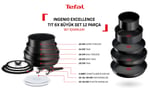 Tefal Ingenio Excellence 12 Parça Tencere Seti | 6X Kaplama | Çıkarılabilir Sap | Yapışmaz - Seçenekler: Excellence Ailesi, Ingenio Explore Fusion Core 9X...