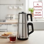 Tefal Magic Tea XL Paslanmaz Çelik Gövdeli 1650 Watt Çay Makinesi - Inox
