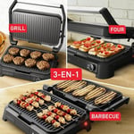 Tefal SuperGrill 3in1 XL 8 Porsiyon Kapasiteli 2200 Watt Barbekü Izgara ve Tost Makinesi - Inox