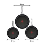 Tefal Titanyum 6X UnlimitedOne İndüksiyon Tabanlı 20/24/28 Cm 3'lü Tava Seti - 2100116646