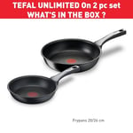 Tefal Titanyum 6X UnlimitedOne İndüksiyon Tabanlı 20/26 Cm 2'li Tava Seti - 2100116645