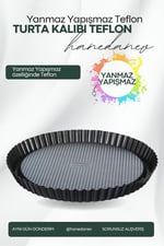 Teflon Kaplama Turta Kalıbı 28 Cm - Tırtıklı Turta Kalıbı - Yanmaz Yapışmaz Yüzey