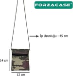 Tek Cep Fermuarlı İpli Boyuna Asmalı Asker Cüzdanı 14 cm - FC614