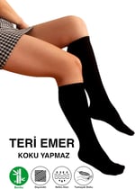 Tek Çift Yüksek Kalite Teni Göstermeyen Yumuşak Dikişsiz Dizaltı Uzun Bambu Kadın Çorap