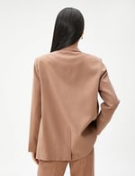 Tek Düğmeli Blazer Ceket Rayon Karışımlı