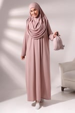 Tek Parça Namaz Elbisesi - Gül Kurusu - 5015