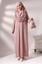 Tek Parça Namaz Elbisesi - Gül Kurusu - 5015