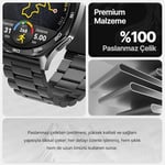 Teknoft 22mm ile Uyumlu Saatler için Paslanmaz Çelik 46mm Baklalı Kordon HUAWEI Watch (GT6 Pro/GT6/GT5 Pro/GT5/GT4/Watch 4 Pro/GT3/GT3 Pro/GT2/GT2 Pro) - Seçenekler: Siyah, Gümüş