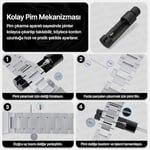 Teknoft 22mm ile Uyumlu Saatler için Paslanmaz Çelik 46mm Baklalı Kordon HUAWEI Watch (GT6 Pro/GT6/GT5 Pro/GT5/GT4/Watch 4 Pro/GT3/GT3 Pro/GT2/GT2 Pro) - Seçenekler: Siyah, Gümüş