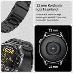 Teknoft 22mm ile Uyumlu Saatler için Paslanmaz Çelik 46mm Baklalı Kordon HUAWEI Watch (GT6 Pro/GT6/GT5 Pro/GT5/GT4/Watch 4 Pro/GT3/GT3 Pro/GT2/GT2 Pro) - Seçenekler: Siyah, Gümüş