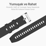 Teknoft 22mm ile Uyumlu Saatler için Yumuşak Şerit Model 46mm Silikon Kordon HUAWEI Watch (GT5 Pro/GT5/GT4/Watch 4 Pro/GT3/GT - Seçenekler: Siyah, Antrasit Gri, Kırmızı, Lacivert, Sarı, Turuncu, Yeşil