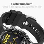 Teknoft 22mm ile Uyumlu Saatler için Yumuşak Şerit Model 46mm Silikon Kordon HUAWEI Watch (GT5 Pro/GT5/GT4/Watch 4 Pro/GT3/GT - Seçenekler: Siyah, Antrasit Gri, Kırmızı, Lacivert, Sarı, Turuncu, Yeşil