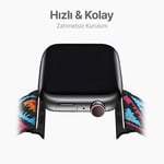 Teknoft Apple Watch ile Uyumlu Etnik Desen Motifli Ayarlanabilir Tokalı Bohemian Serisi Yumuşak Kumaş Kordon - Seçenekler: 38-40-41mm, 42-44-45-46-49mm