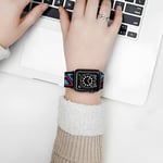 Teknoft Apple Watch ile Uyumlu Etnik Desen Motifli Ayarlanabilir Tokalı Bohemian Serisi Yumuşak Kumaş Kordon - Seçenekler: 38-40-41mm, 42-44-45-46-49mm
