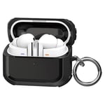 Teknoft Samsung Galaxy Buds 3 Pro, Buds 3 ve Buds 3 FE ile Uyumlu Darbelere Karşı Ultra Güçlü Çift Renkli Sert Kenarlı Mat Silikon Kılıf (Siyah, Galaxy Buds 3 Pro/3/3 FE)