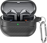 Teknoft Samsung Galaxy Buds 3 Pro, Buds 3 ve Buds 3 FE ile Uyumlu Mat Karbon Fiber Dokulu Darbelere Dayanıklı Premium Silikon Kılıf (Galaxy  - Seçenekler: Galaxy Buds 3 Pro/3/3 FE, Galaxy Buds 4 Pro/4