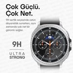 Teknoft Samsung Galaxy Watch 8 Classic 46mm için 2'li Paket (2 Adet) Kolay Kurulum Otomatik Hizalama Aparatlı Şeffaf 9H Sertliğinde Gerçek Tem - Seçenekler: Galaxy Watch 5 40mm, Galaxy Watch 5 44mm...