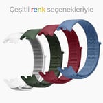 Teknoft Xiaomi Mi Band 10/9/8 İle Uyumlu Hafif ve Bileği Rahatsız Etmeyen Bilek Ölçüsüne Göre Ayarlanabilen Cırt Cırtlı Tasarım Kaliteli Hasır Örme Kumaş Kor - Seçenekler: Haki, Kırmızı, Mavi, Turuncu