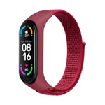 Teknoft Xiaomi Mi Band 7/6/5/4 İle Uyumlu Tam Kaplayan Silikon Çerçeveli Bilek Kalınlığına Göre Ayarlanabilen Hafif ve Bileği Rahatsız Etmeyen Kaliteli Hasır Örme Kumaş Kordon