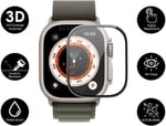 teknosepetim Aparatlı Apple Watch Ultra 49 MM Cam Ekran Koruyucu Otomatik Kolay Uygulama Aparatlı Hizalamalı Tam Kaplayan 49MM EKRAN KORUYUCU Apple WATCH ULTRA 2