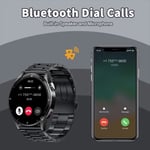 Telefon fonksiyonlu akıllı saat, 1,32 inç akıllı saat, erkek, Bluetooth nabız saati, uyku monitörü, kalp atış hızı, kalori, ses asistanlı, 360 x 360 HD dokunmatik ekran, iOS ve Android için