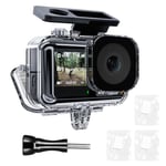 TELESIN DJI Action 5 Pro Action 4/3 Kamera için Su Geçirmez Kılıf, Buğu Önleyici Sualtı Muhafazası Kabuk Kafesi 60M/196FT Derin Dalış Tüplü Şnorkelle Yüzme Hızlı Çıkarma Vidası ile Destekler