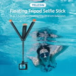 TELESIN Floating Tripod Selfie Stick (GoPro Hero13/12/11/10/9, Osmo Action 3/4/5 Pro Uyumlu Su Altı Selfi Çubuğu)