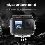 TELESIN GoPro Hero 10 9 için Su Geçirmez Kılıf Siyah 50m Sualtı Dalış Şeffaf Kılıf GoPro Hero 10 9 Siyah Aksiyon Kamerası için Hızlı Çıkarma Montajlı