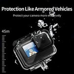 TELESIN GoPro Hero 10 9 için Su Geçirmez Kılıf Siyah 50m Sualtı Dalış Şeffaf Kılıf GoPro Hero 10 9 Siyah Aksiyon Kamerası için Hızlı Çıkarma Montajlı