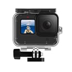 TELESIN GoPro Hero 10 9 için Su Geçirmez Kılıf Siyah 50m Sualtı Dalış Şeffaf Kılıf GoPro Hero 10 9 Siyah Aksiyon Kamerası için Hızlı Çıkarma Montajlı