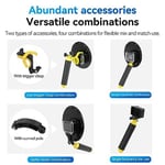 TELESIN Su geçirmez Dome Port DJI Action 5 Pro Action 4 3 Kamera, sualtı Konut Case w Yüzer Kolu Kavrama Bilek Kayışı Dalış Dalış Aksesuarları