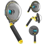 TELESIN Su geçirmez Dome Port DJI Action 5 Pro Action 4 3 Kamera, sualtı Konut Case w Yüzer Kolu Kavrama Bilek Kayışı Dalış Dalış Aksesuarları