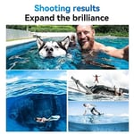 TELESIN Su geçirmez Dome Port DJI Action 5 Pro Action 4 3 Kamera, sualtı Konut Case w Yüzer Kolu Kavrama Bilek Kayışı Dalış Dalış Aksesuarları