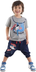 Tembel Hayvan Erkek Çocuk T-shirt Kapri Takım