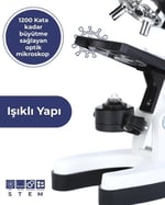Temel Metal Gövdeli 1200X Mikroskop Seti 28 Parça Bilim Kiti 300X 600X 1200X