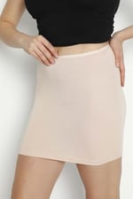 Ten Rengi Kadın Bambu Mini Jupon Astar