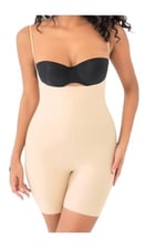 Ten Rengi Lazer Kesim İz Yapmaz Göğüs Altı Askılı Body Slip Paçalı Korse