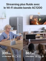 Tenda 4G07 4G Router 4g Box, 4G+ LTE Çift Bant WiFi Modem (5GHz: 867 Mbps +2.4GHz: 300 Mbps) Herhangi bir Operatör için SIM Kartlı 4GMobil Yönlendirici, 64 Cihaza Kadar Bağlantı