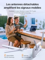 Tenda 4G07 4G Router 4g Box, 4G+ LTE Çift Bant WiFi Modem (5GHz: 867 Mbps +2.4GHz: 300 Mbps) Herhangi bir Operatör için SIM Kartlı 4GMobil Yönlendirici, 64 Cihaza Kadar Bağlantı