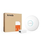 Tenda I27 WiFi 6 AX3000 çift bant erişim noktası, PoE standardı 802.3at destekler, tavan montajı, dolaşım, MU-MIMO, OFDMA, Çoklu SSID, App veya Web arayüzü üzerinden yönetilebilir, beyaz