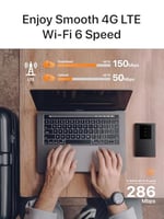Tenda MF3 WiFi sabun, SIM 4G LTE Cat4, kablosuz WiFi 6 AX300 taşınabilir, şarj edilebilir pil, USB-C bağlantı noktası, WPA3, SIM'li WiFi Hotspot, yapılandırmasız, tak ve çalıştır