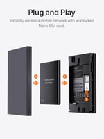 Tenda MF3 WiFi sabun, SIM 4G LTE Cat4, kablosuz WiFi 6 AX300 taşınabilir, şarj edilebilir pil, USB-C bağlantı noktası, WPA3, SIM'li WiFi Hotspot, yapılandırmasız, tak ve çalıştır