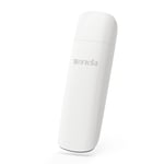 Tenda U18 WiFi 6 WLAN Stick WLAN USB Adaptörü (AX1800 Çift Bant 5 GHz:1201 Mbit/s +2,4 GHz: 574 Mbit/s) WPA3, USB 3.0, MU-MIMO, LED, Windows 10/11 destekler, PC/Laptop/Masaüstü için, Beyaz