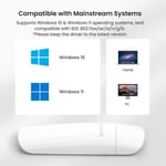 Tenda U18 WiFi 6 WLAN Stick WLAN USB Adaptörü (AX1800 Çift Bant 5 GHz:1201 Mbit/s +2,4 GHz: 574 Mbit/s) WPA3, USB 3.0, MU-MIMO, LED, Windows 10/11 destekler, PC/Laptop/Masaüstü için, Beyaz